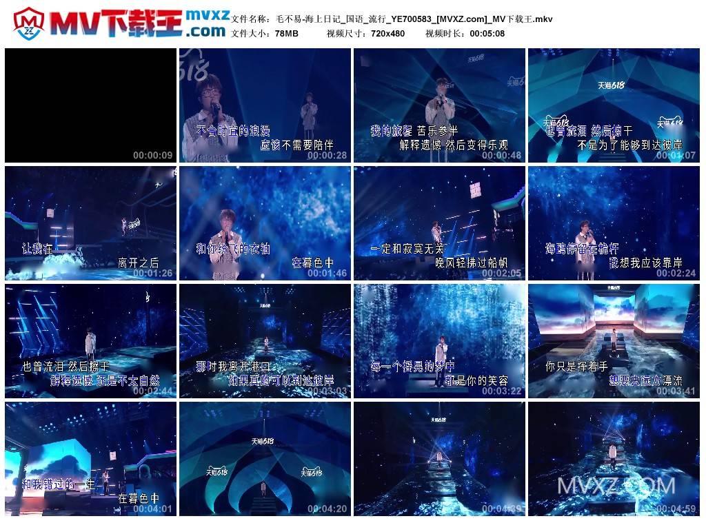 毛不易-海上日记_国语_流行_YE700583